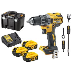 DEWALT WKRĘTARKA 18V DCD791P3A 70/27Nm 3x5,0Ah BL +KOŃCÓWKA KĄTOWY DO BITÓW