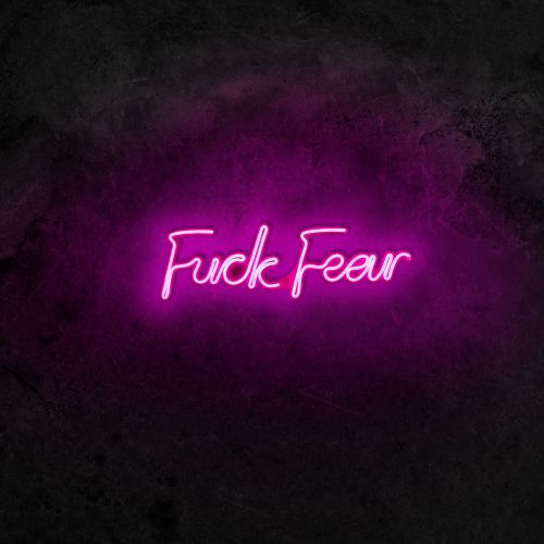 Wallity Ukrasna plastična LED rasvjeta, Fuck Fear - Pink slika 9