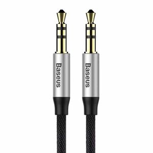 Baseus Yiven M30 3,5 mm AUX audio kabel 1 m crno/srebrni