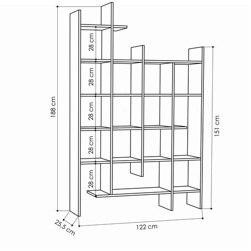 Manco - Oak Oak Bookshelf slika 3