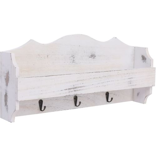 284231 Wall Mounted Coat Rack White 50x10x23 cm Wood slika 1