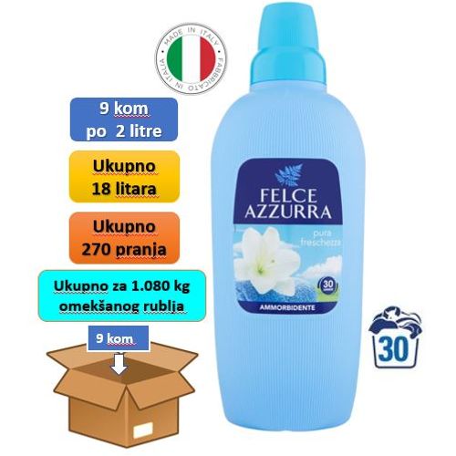 Felce Azzurra omekšivač Čista Svježina box2  ( 9 kom X 2 litre)  slika 1