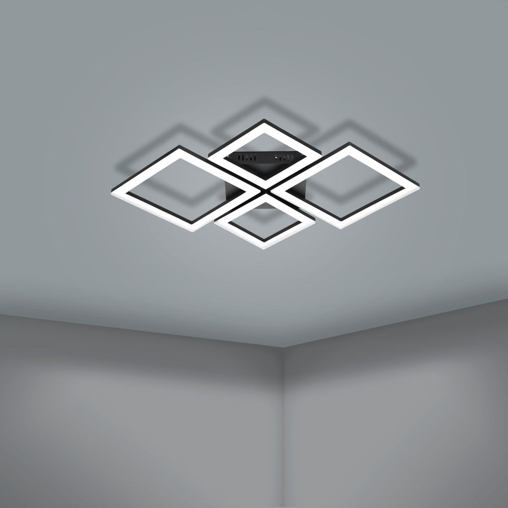 Eglo stropna/zidna LED lampa 'Paranday-Z', 42W, dimabilna, bijela/crna slika 4