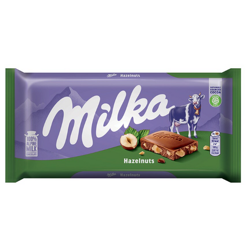 MILKA Čokolada HAZELNUTS 80G slika 1