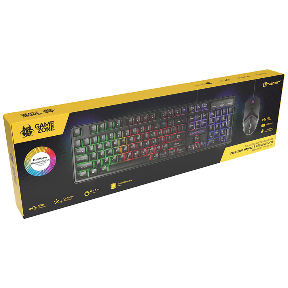 Tracer Gaming set BOOST USB / Tastatura sa osvjetljenjem - optički miš slika 8