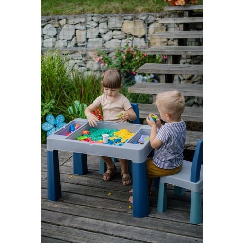 Tega Baby Set dječjeg namještaja (stol, 2 stolice) Teggi Multifun Turquoise/Navy/Grey slika 5