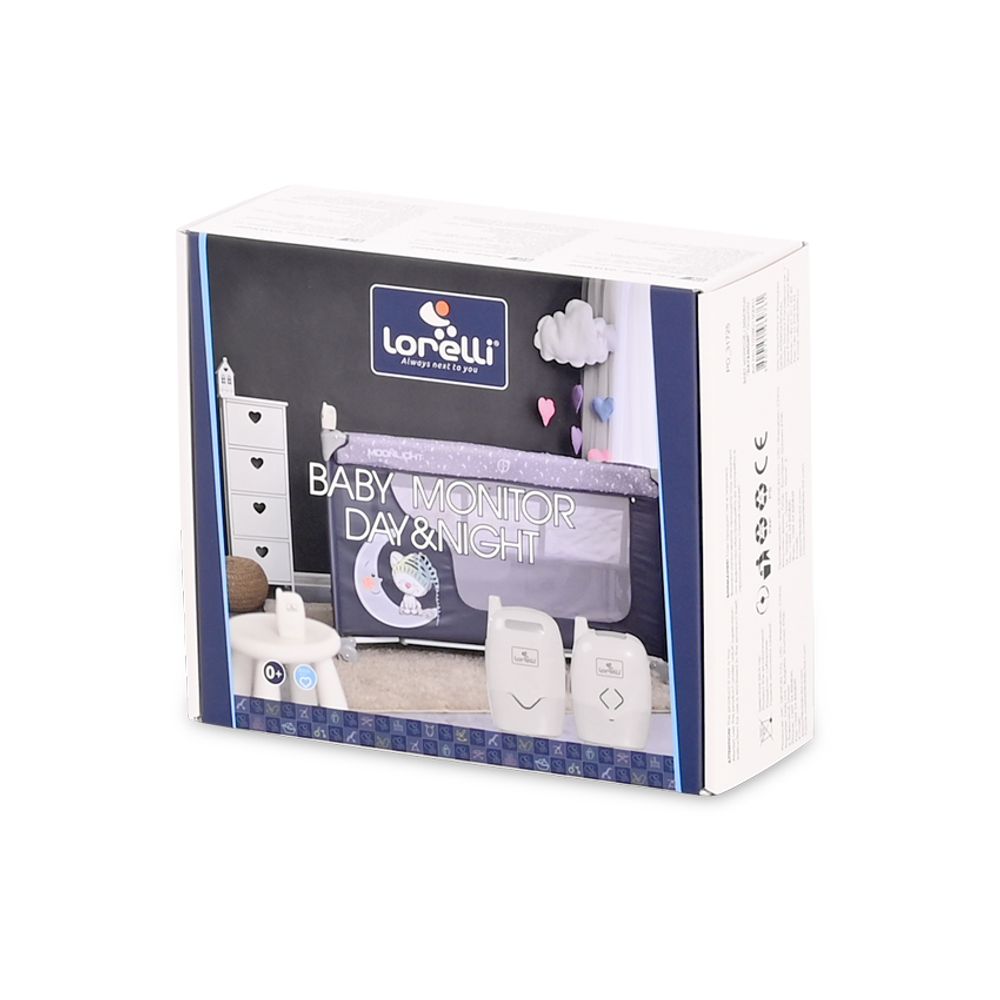 Lorelli Audio Baby Monitor Day and Night sa noćnim svjetlom, Grey slika 2