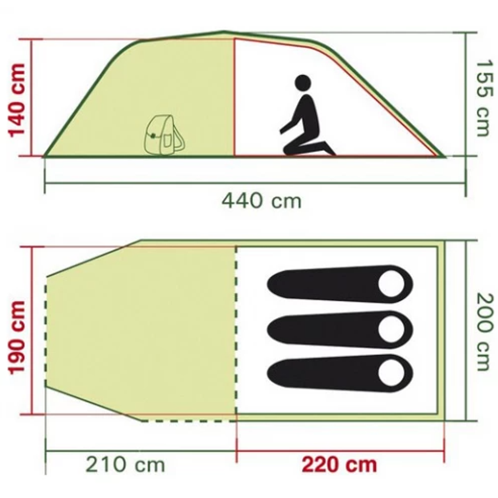 Coleman Šator za tri osobe Coastline 3+ slika 3