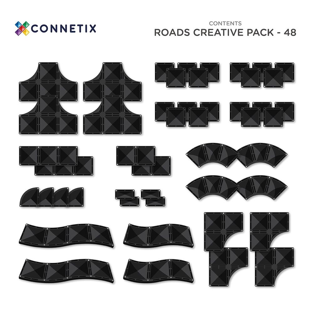 Connetix Magnetne pločice za slaganje Roads Creative Packs, 48kom slika 2