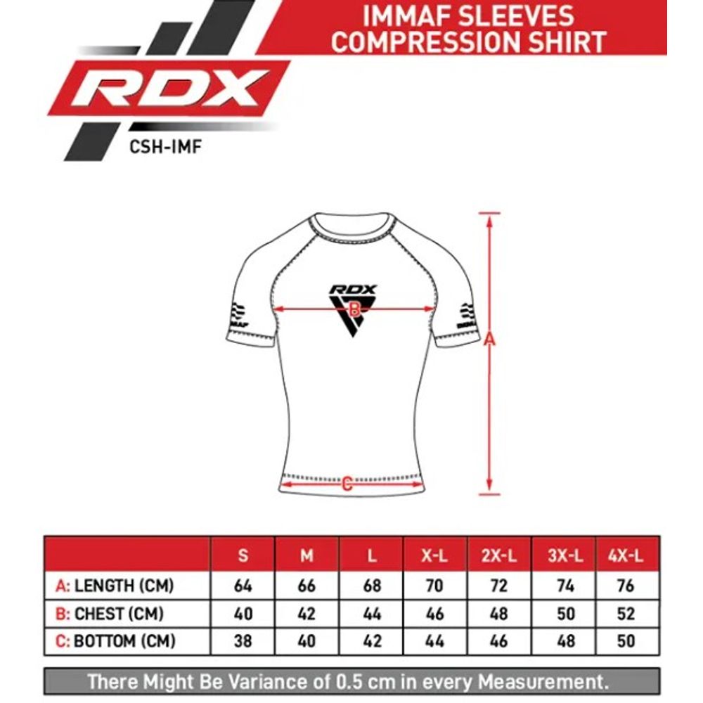 RDX Sports Kompresiona majica Immaf Approved - Crvena - 3XL slika 4