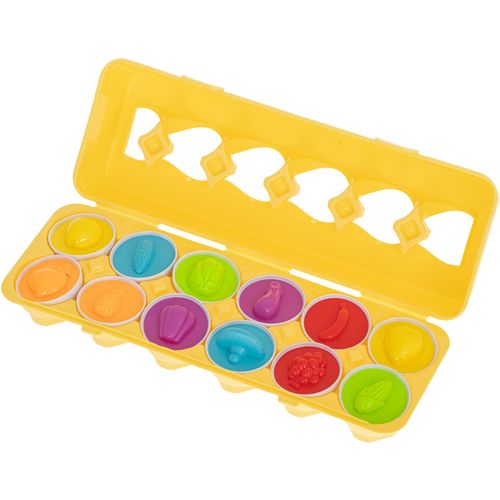 Montessori edukativna slagalica u kutiji s jajima hrana, 12 kom. slika 4