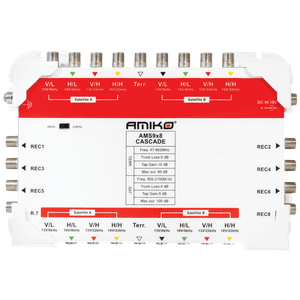 Amiko Multiswitch 9/8 sa dodatnim napajanjem, kaskadni - AMS9X8