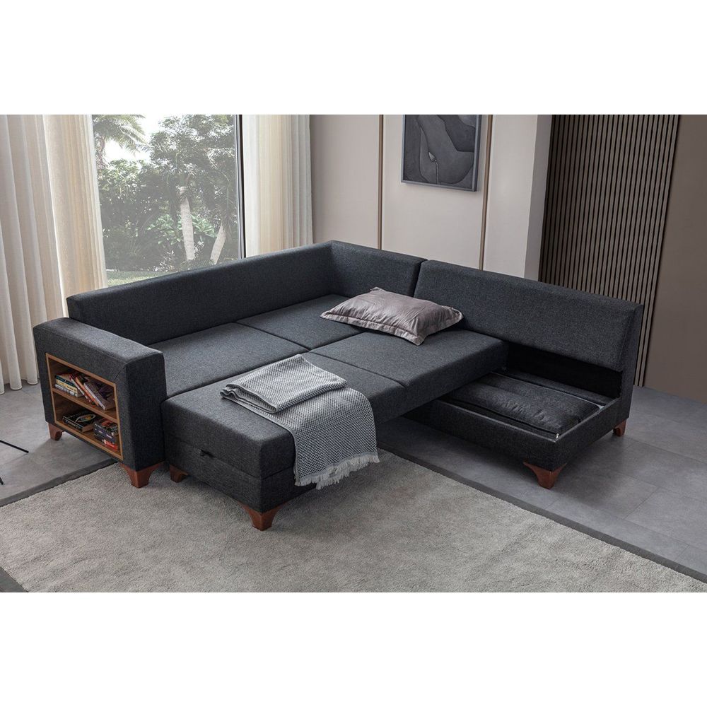 Ugaona Sofa Tloft lijevi - boja: antracit slika 3