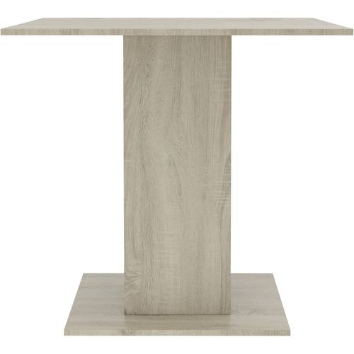 Blagovaonski stol bijeli i boja hrasta 80x80x75 cm od iverice slika 11
