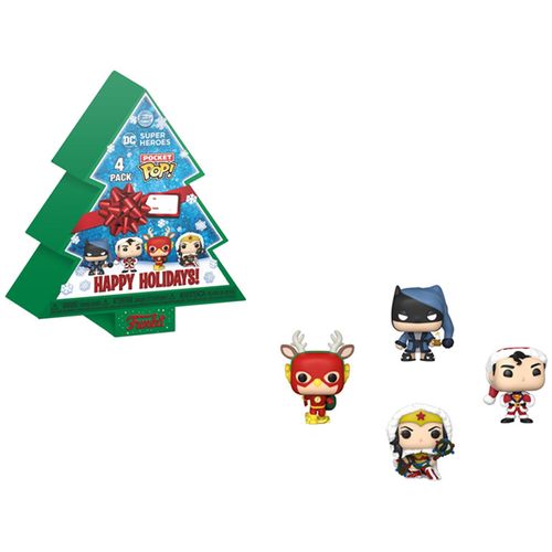 Funko Pocket POP: DC Holiday - Tree Holiday Box 4pcs. slika 2