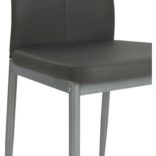 Blagovaonske stolice od umjetne kože 6 kom sive slika 51