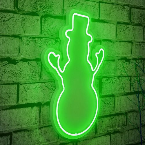 Wallity Ukrasna plastična LED rasvjeta, Snowman - Green slika 9