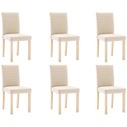 Blagovaonske stolice od tkanine 6 kom krem slika 2