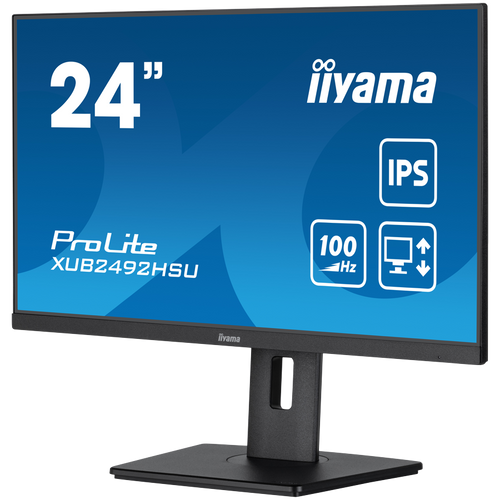 IIYAMA XUB2492HSU-B6  Monitor 24” IPS 1920 x 1080 @100Hz 250 cd/m² 1300:1 0.4ms HDMI DP USBx4 height, swivel, tilt, pivot (rotation both sides) slika 3