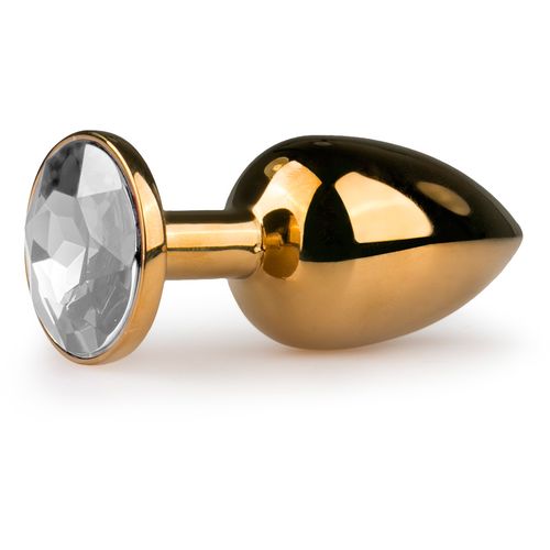 Metalni analni čep No. 1, zlat/proziran slika 1