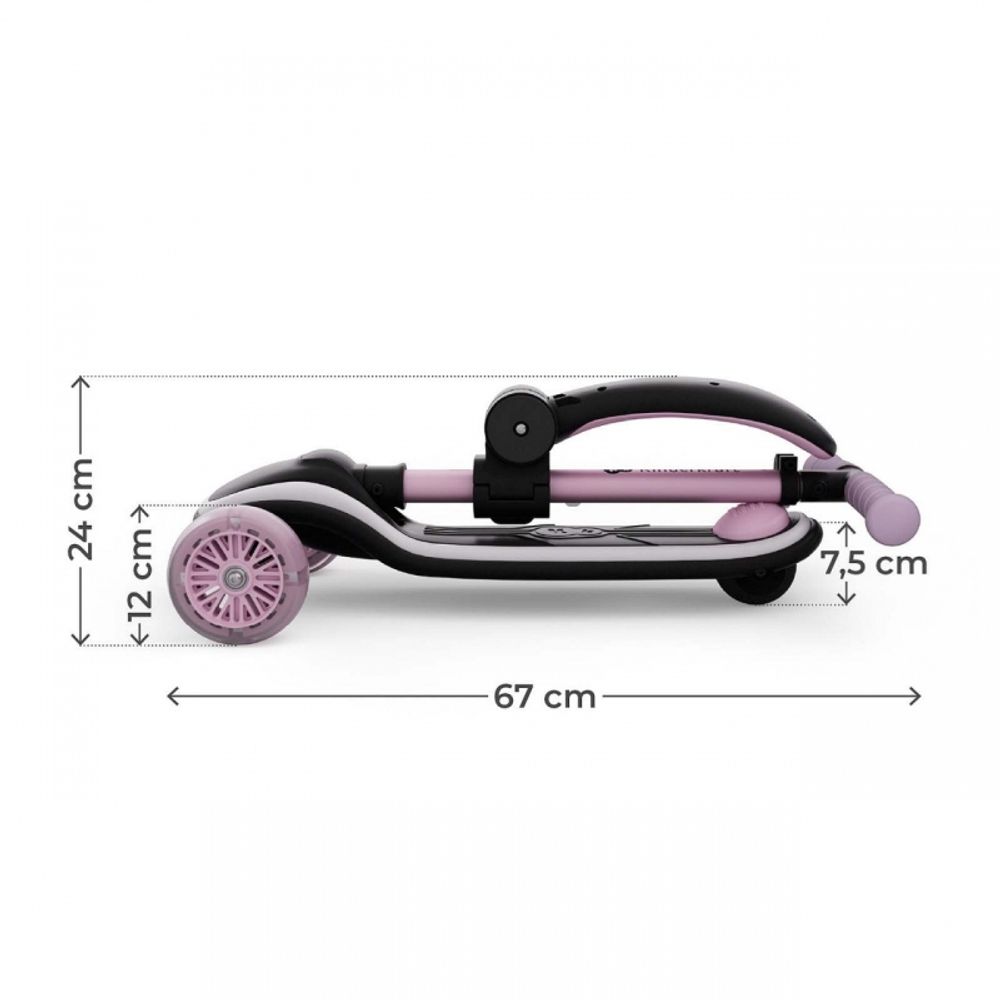 Kinderkraft Romobil sa LED svjetlećim točkovima Raket Up, Pink slika 9