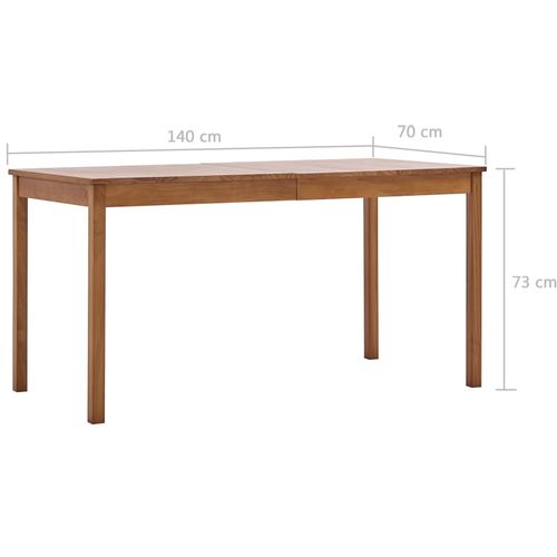 Blagavaonski stol boja meda 140 x 70 x 73 cm od borovine slika 6