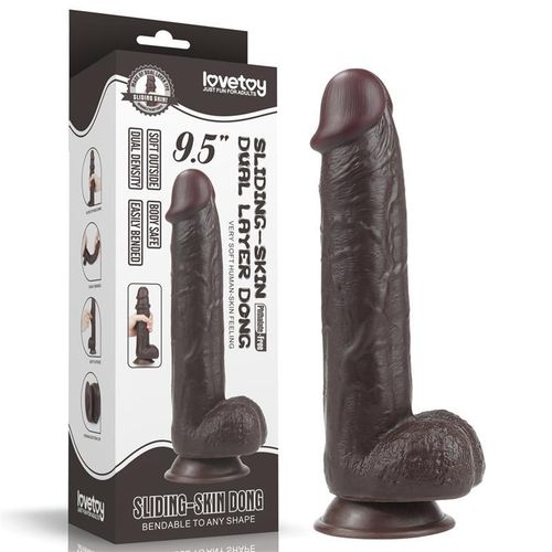 Lovetoy Sliding Skin black dildo 23,5cm slika 28