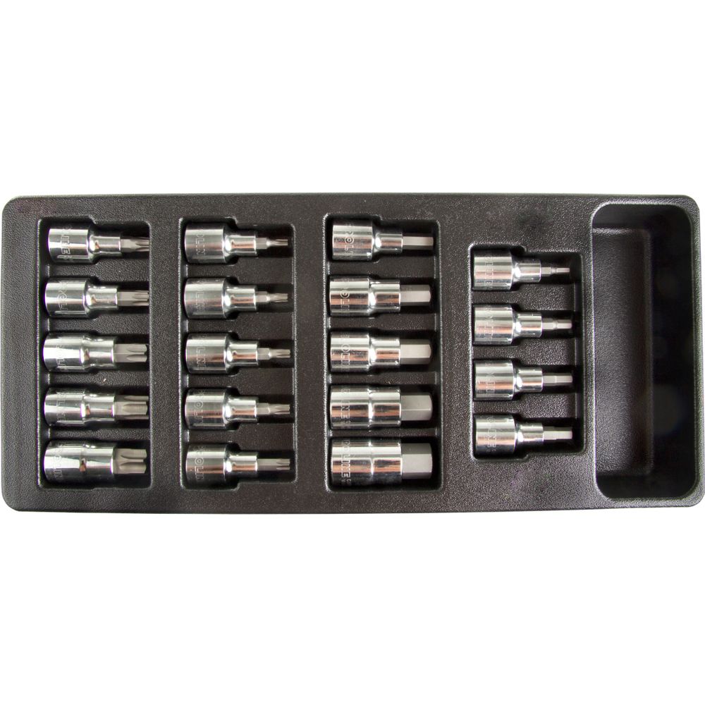 Posuda sa HEX i TORX bitovima set 19 komada Proline 58787 slika 1