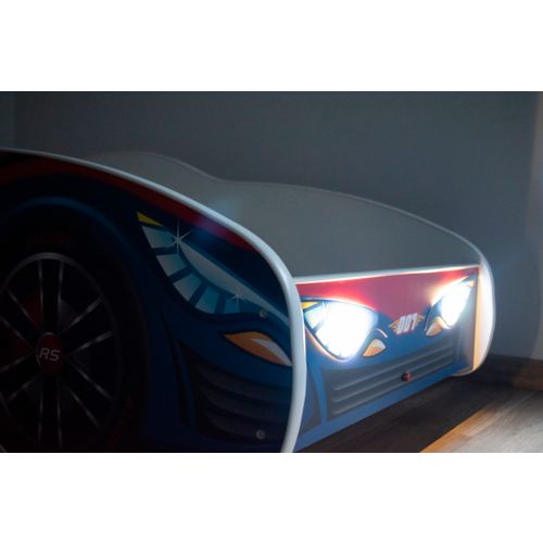 Dečiji krevet 160x80cm (Trkacki auto) RED BLUE CAR - LED  slika 3