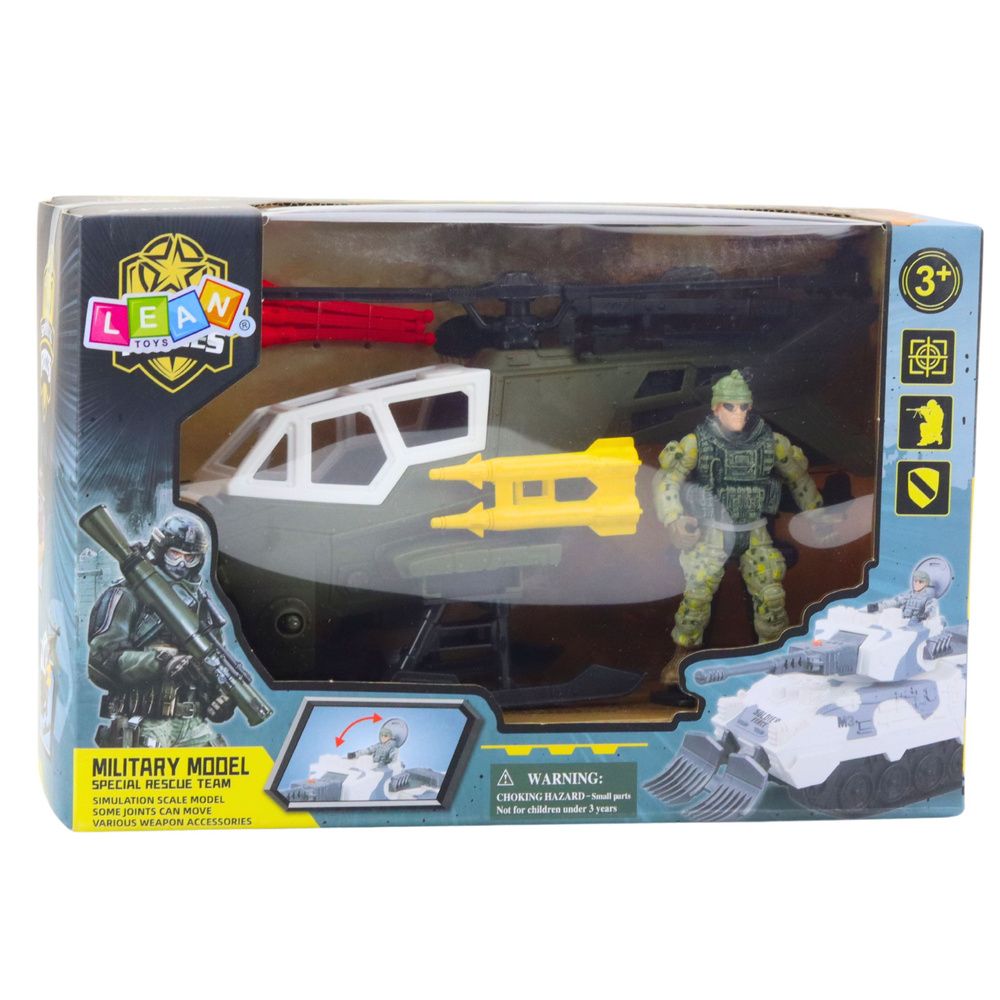 Vojni set: Vojni helikopter, figura vojnika slika 5