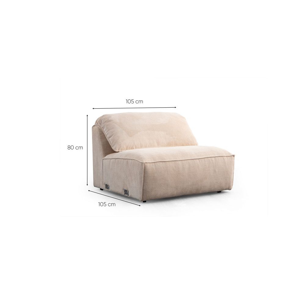 Ugaona sofa Flamingo Corner 3 (L1+O1+C+1,5R) - boje: krem narančasta slika 11