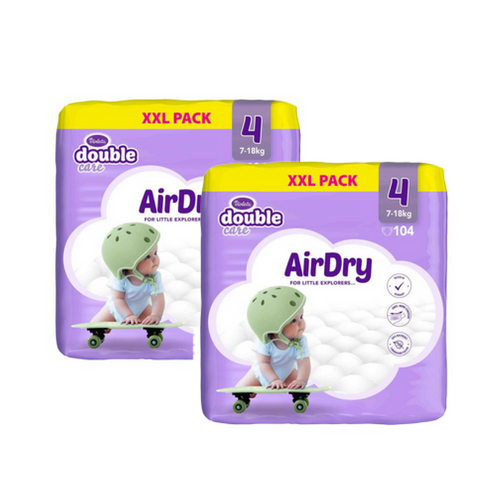 Violeta Pelene Double care  Giga Air Dry 4 Maxi 7-18kg 104kom x 2 kom slika 1