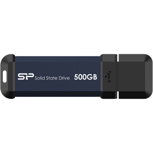 Silicon Power SP500GBUF3S60V1B Portable Stick-Type SSD 500GB, MS60, USB 3.2 Gen 2 Type-A, Read up to 600MB/s, Write up to 500MB/s, Blue slika 1