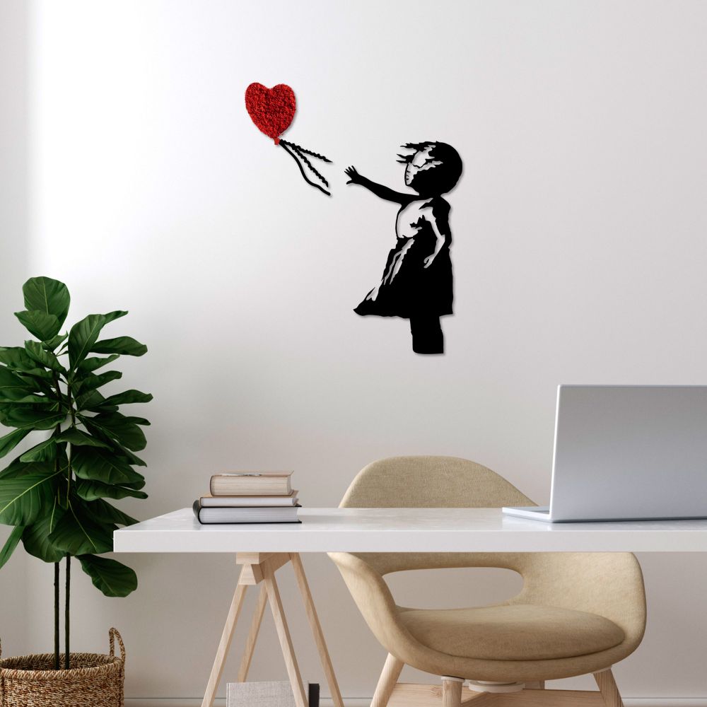 Dekorativni Metalni Zidni Ukras 'Banksy - 13-1 Red' slika 3