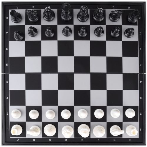 Magnetni set 2u1 šah/dame crno-bijeli slika 6
