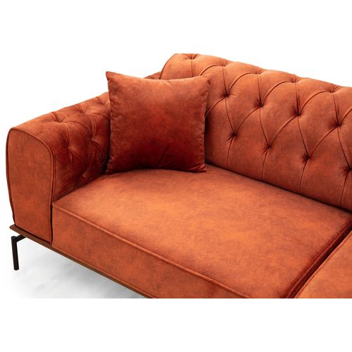 Atelier Del Sofa Trosjed SIESTA narančasta, Siesta With Capitone 3 Seater - Orange slika 6