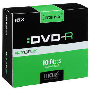 (Intenso) DVD-R 4,7GB pak. 10 komada Slim Case - DVD-R4,7GB/10Slim
