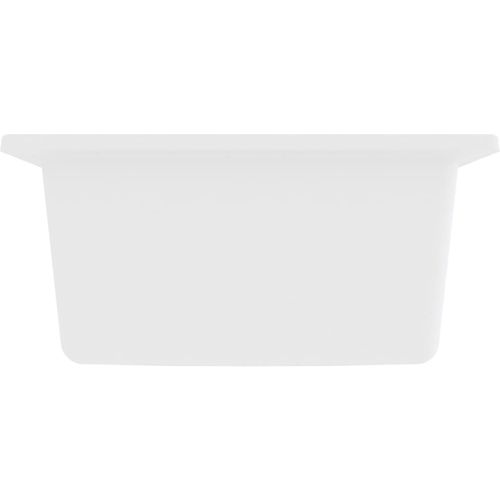 Kuhinjski sudoper s otvorom protiv prelijevanja bijeli granitni slika 5