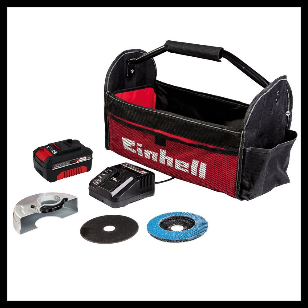 Einhell Akumulatorska ugaona brusilica kit TE-AG 18/115 Li (1x4,0Ah) slika 4
