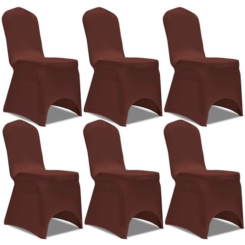 Rastezljive navlake za stolice 6 kom Smeđa boja slika 27