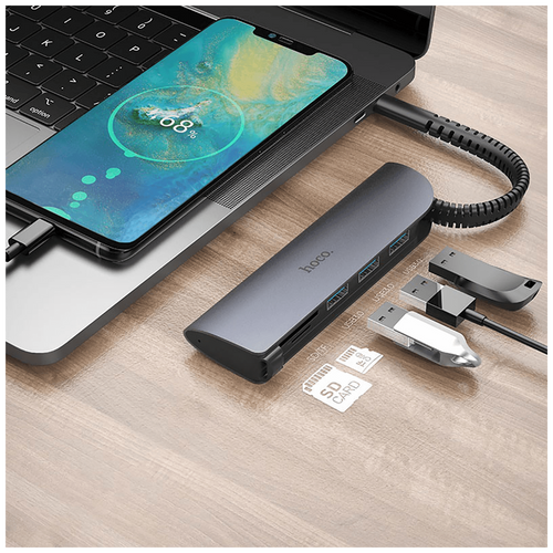 hoco. konverter USB type C to USB3.0/microSD/SD čitač - HB17 Easy connect slika 6