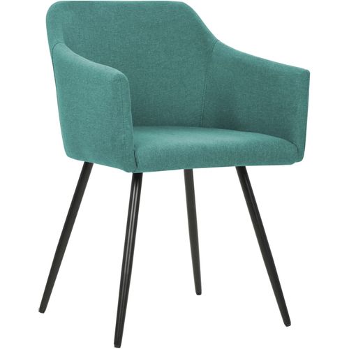 Blagovaonske stolice od tkanine 2 kom zelene slika 3