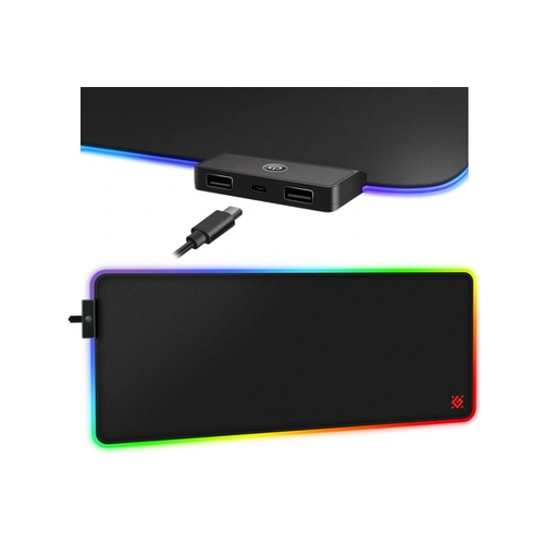 RGB gaming podloga Defender Black XXL hub light slika 1