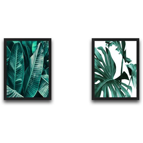 Wallity Uokvirena slika (2 komada), Green Leaf Set slika 2