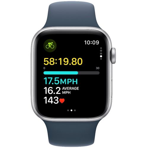 Apple Watch SE GPS 44mm Silver with Storm Blue Sport Band - S/M slika 6