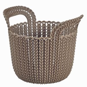 Knit Korpa za odlaganje 3L okrugla smeđa