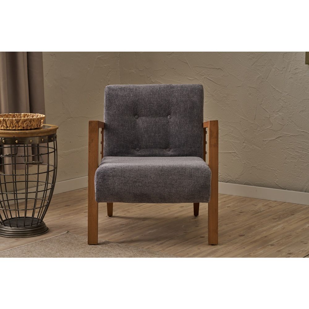 Sivi Wing Chair - Kemer slika 2