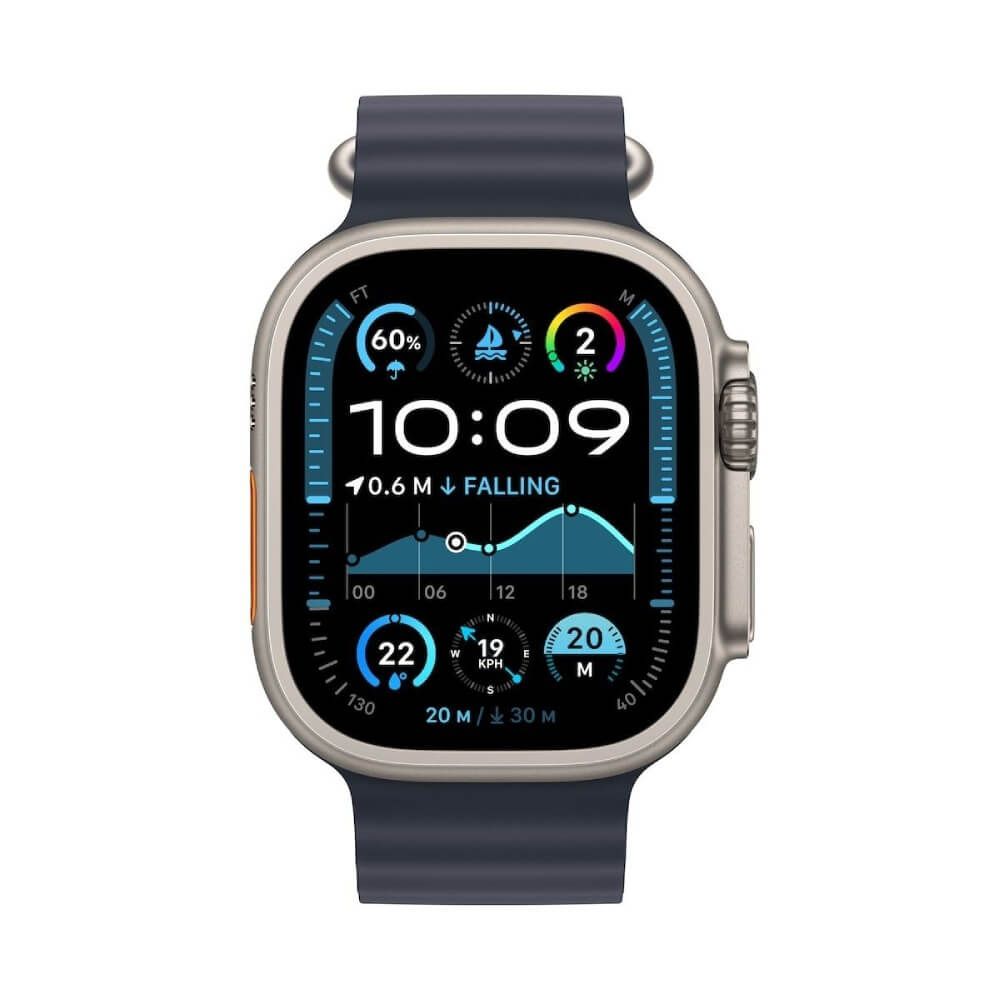 Apple Watch Ultra2 v2 Cellular 49mm Prirodni Titanijumski Kućište - Morski Plavi Remen Pametni Sat slika 2