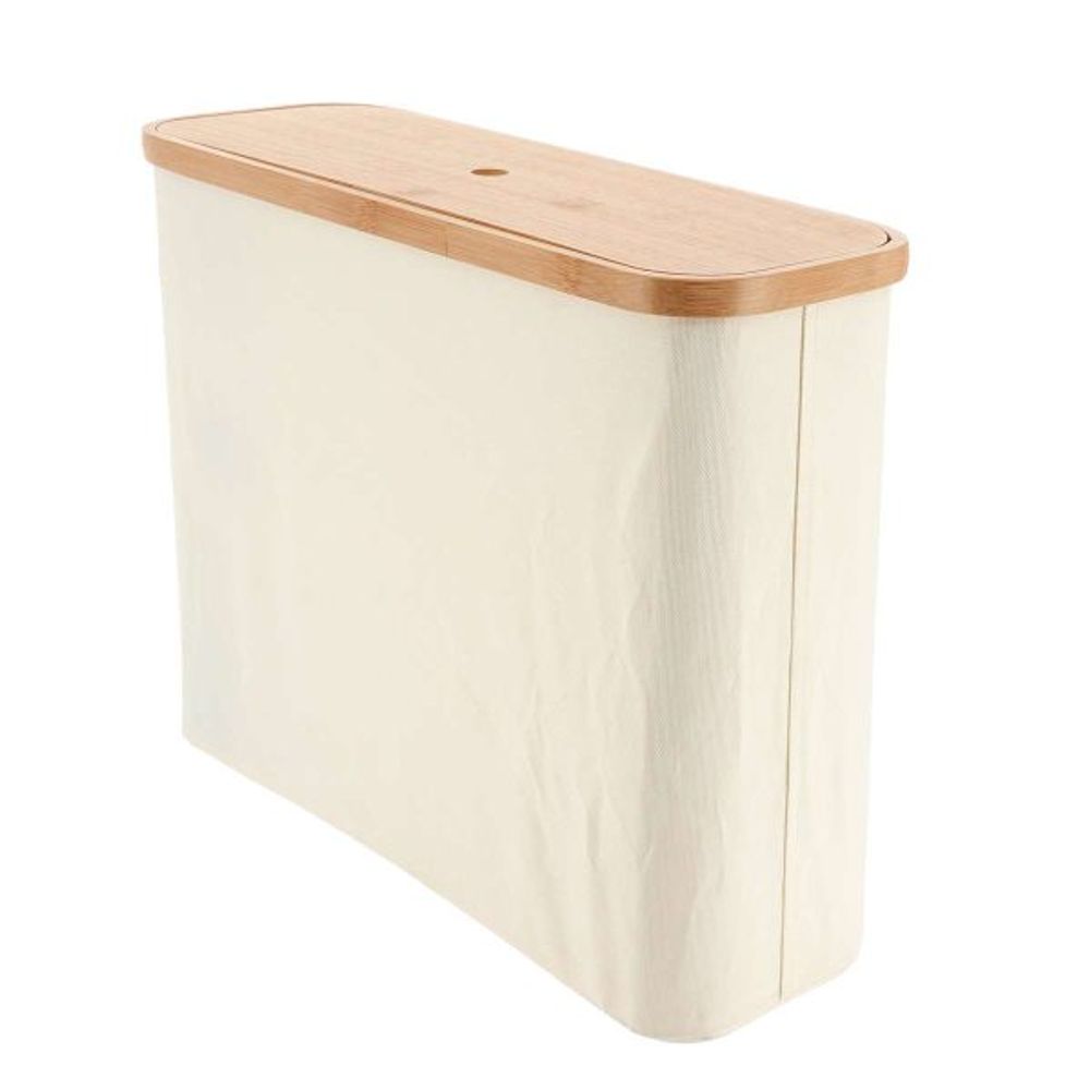 Tendance kutija za skladištenje wc papira od poliesterske tkanine / navlaka od bambusa, natural slika 1