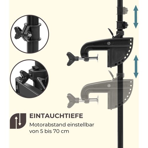 Waldbeck Barracuda 86, električni vanbrodski motor, 86 lbs / 1164 W, 24 V, 3-krilni propeler Crna slika 21